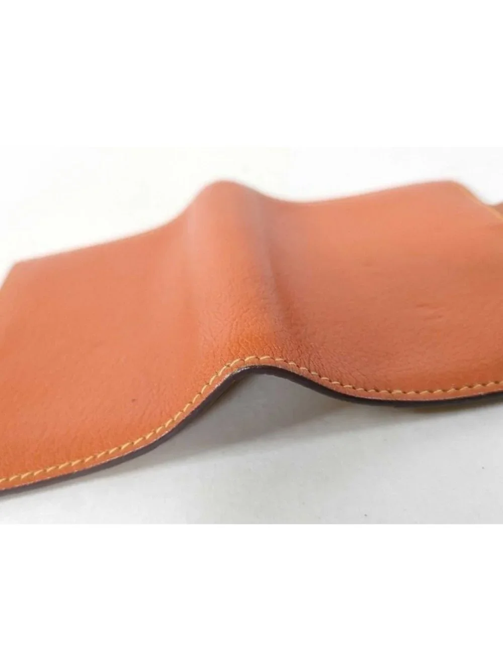 Hermes Notebook Case Agenda Mini Orange Yellow Leather Stationery